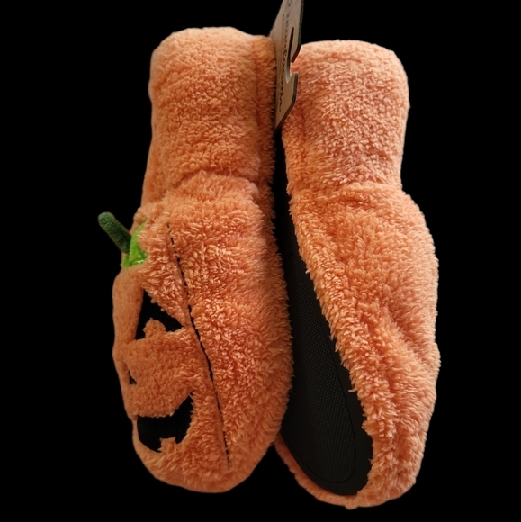 New DearfoamJack O Lantern  Face Plush Slippers Unisex W11-12 M9-10 Oran… - Picture 12 of 16